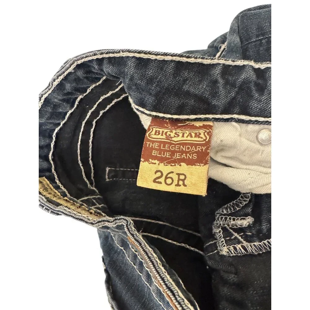 Big Star Sweet Skinny Ultra-Low Fit Womens Jeans 26R Medium Wash Stretch Denim - Picture 8 of 9